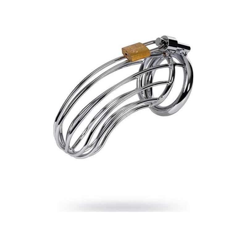 Silver Metal Birdcage Cock Cage Silver