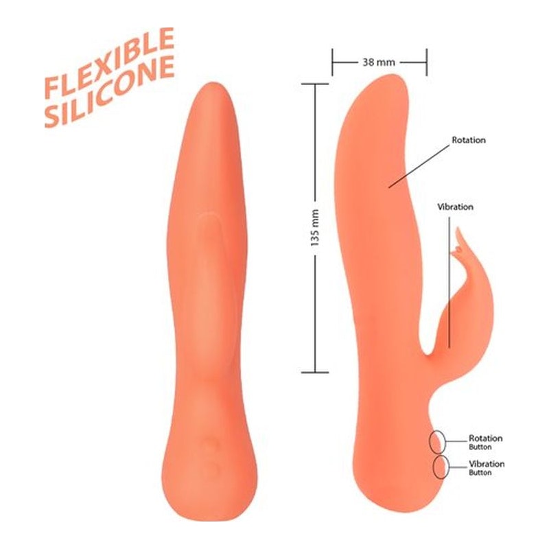 Blossom Swan Rabbit Vibrator Peach
