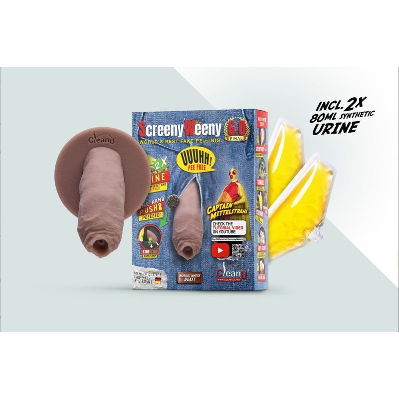 Fake Penis & Synthetic Urine – Screeny Weeny 6.0 Uncut Nordic