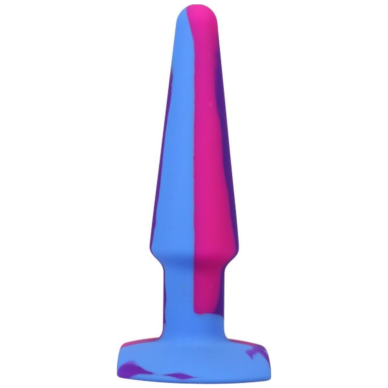 Groovy Silicone Butt Plug 5 inches Mixed Berry