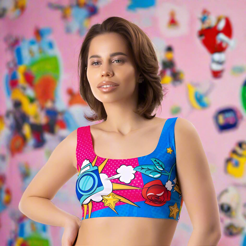 Comics Curios Crop Top Medium - Comic-Inspired Flair