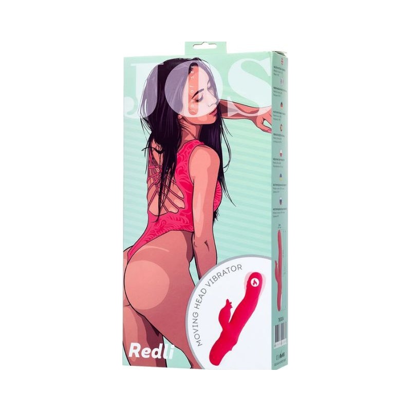 JOS Redli Heating & Rotating Rabbit Tickler Red