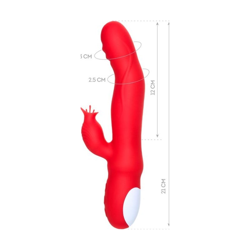 JOS Redli Heating & Rotating Rabbit Tickler Red