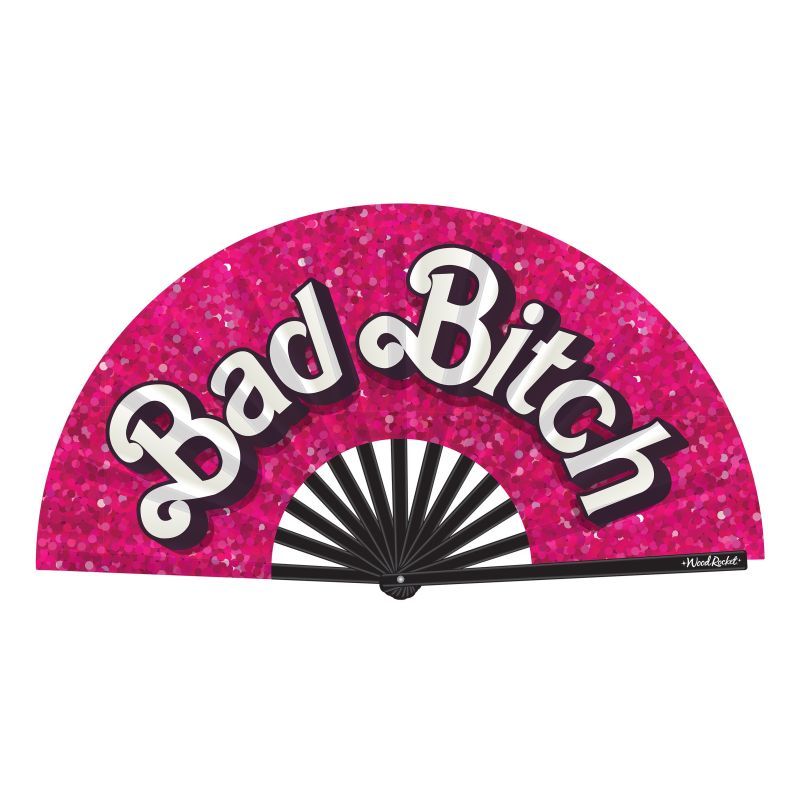 Bad Bitch Folding Fan Pink