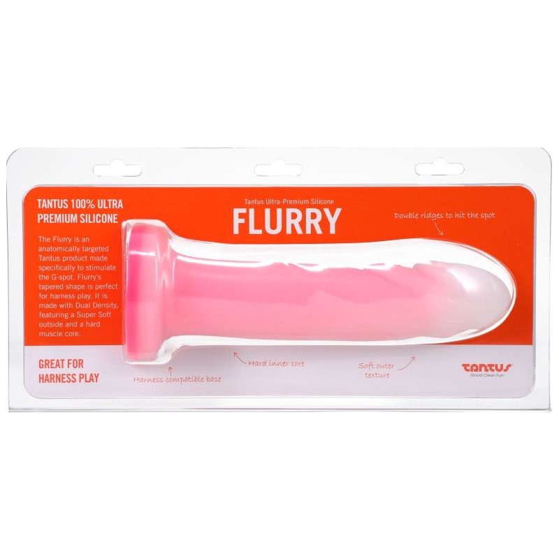 Flurry Dual Density Dildo Rose Pink