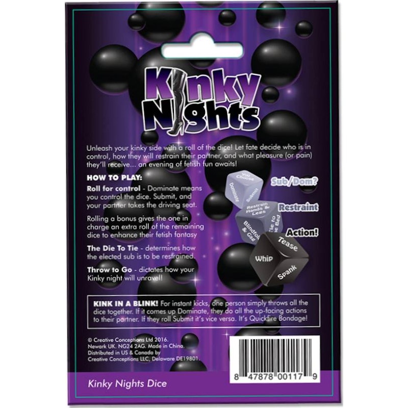 Kinky Nights Dare Adult Dice Game
