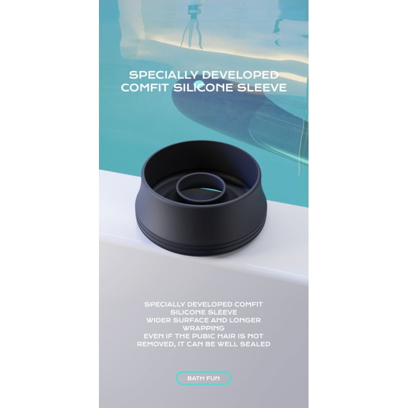 BathFun Automatic USB Waterproof Penis Pump w Magic Sleeve