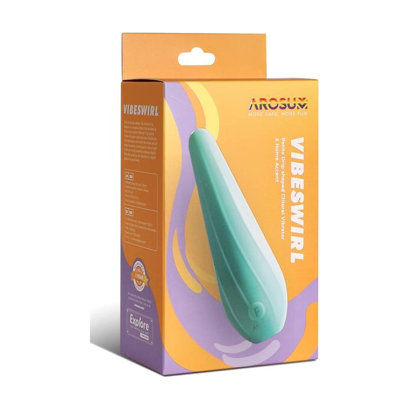 VibeSwirl Vibrator Drip Shape Rechargeable Teal
