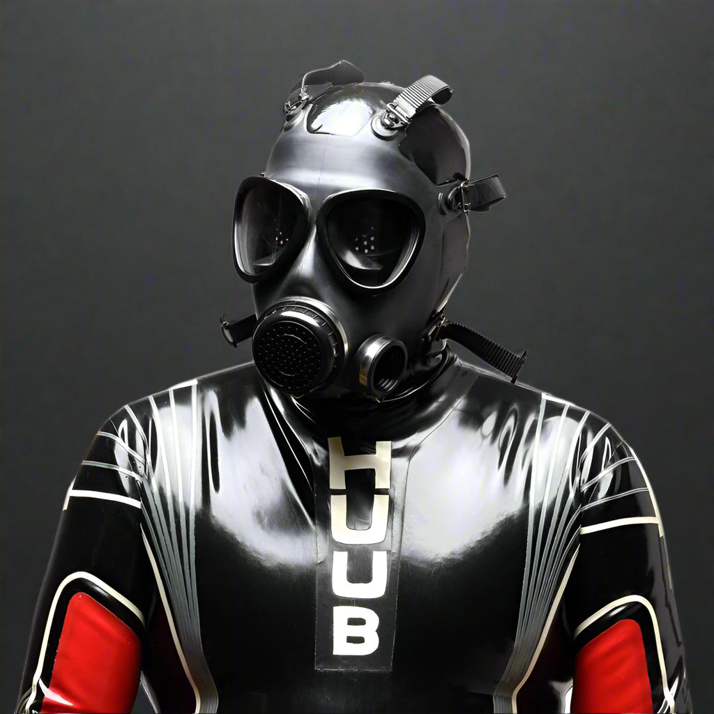 Military Adjustable Strap Rubber Gas Mask – Black