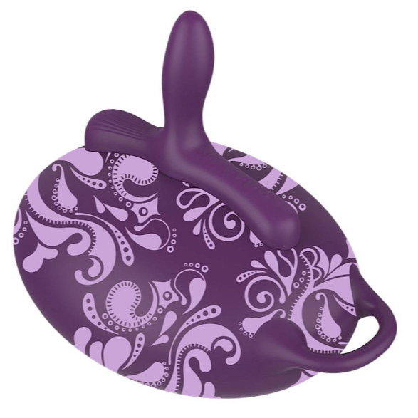 Bouncy Bliss Classic Inflatable Sit-On Vibrator – Purple