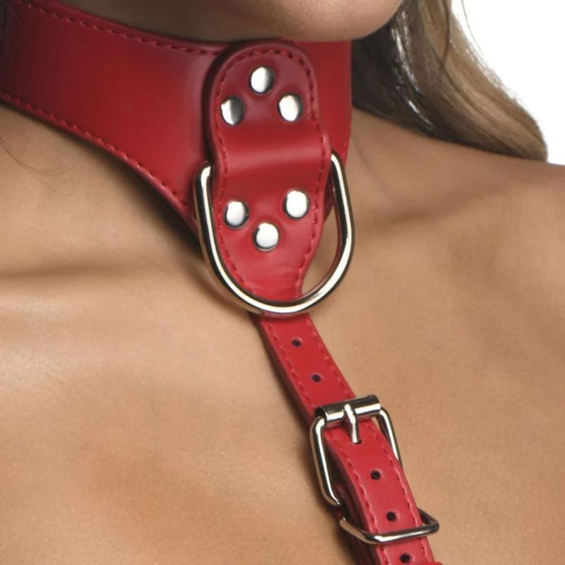 Female Chest Harness Durable & Sexy- Red Medium/Large