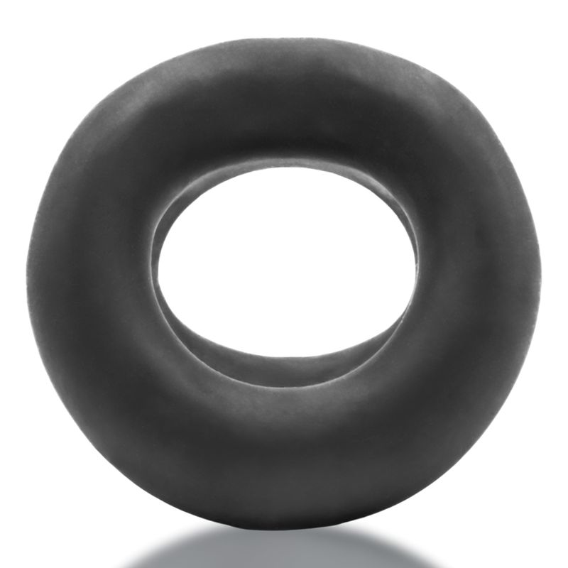 OxBalls Meat Night cock ring in black, face-on view through the opening