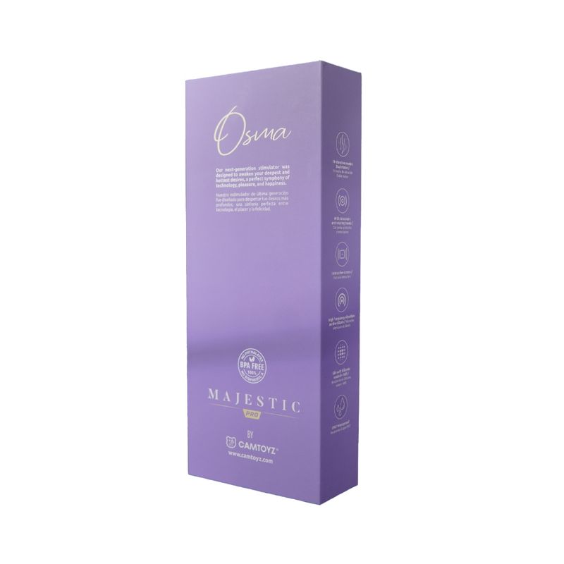 Osma Majestic Pearl Rabbit Vibrator Pro USB 10 Mode Purple