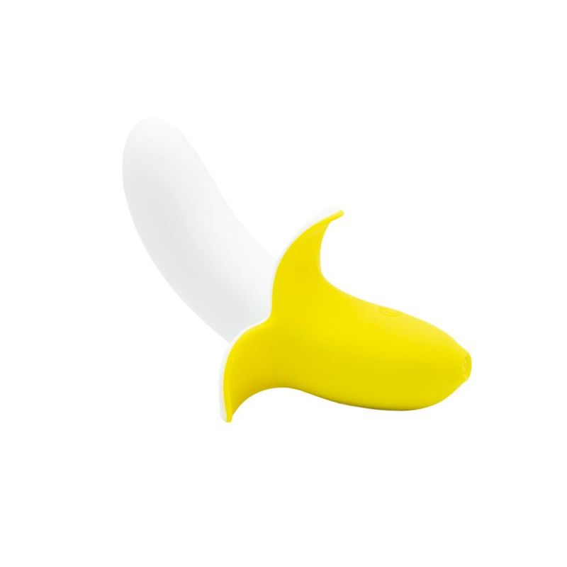 Banana Bliss 13cm Silicone Slimline Vibrator Massager Yellow