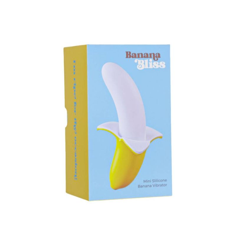 Banana Bliss 13cm Silicone Slimline Vibrator Massager Yellow