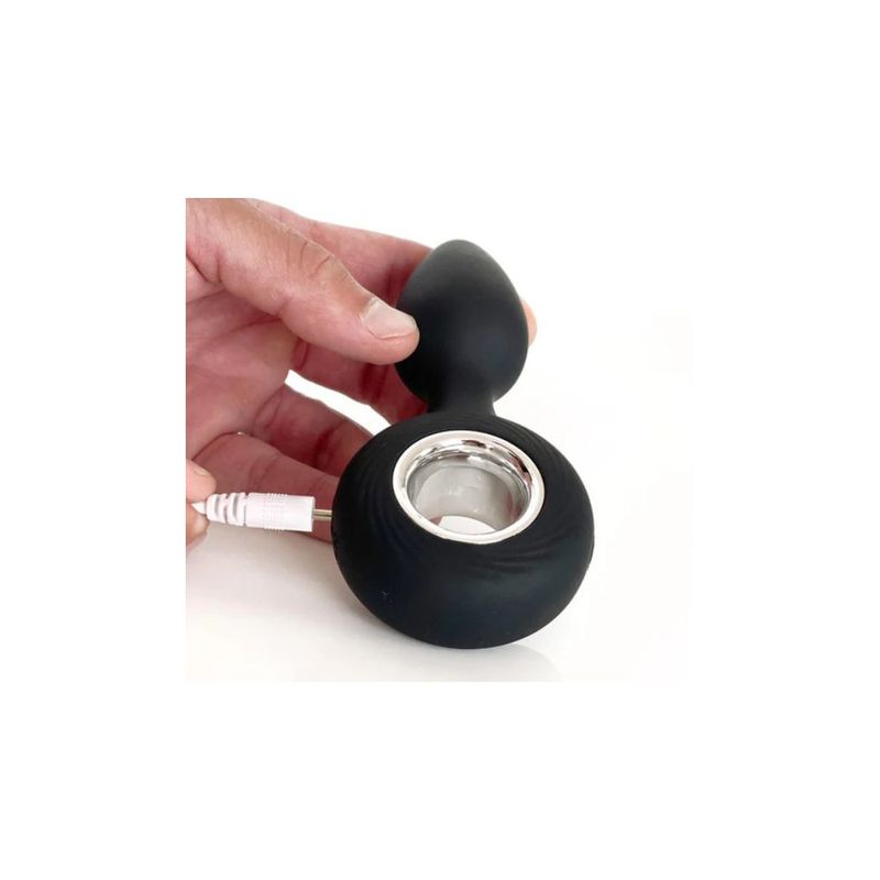 Vers 12 Mode Silicone USB Anal Vibrator Black