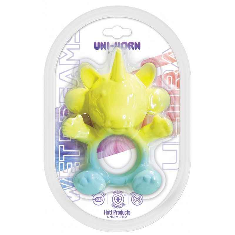 UniHorn Cock Ring Wet Dreams Ultra 20 Mode USB Silicone