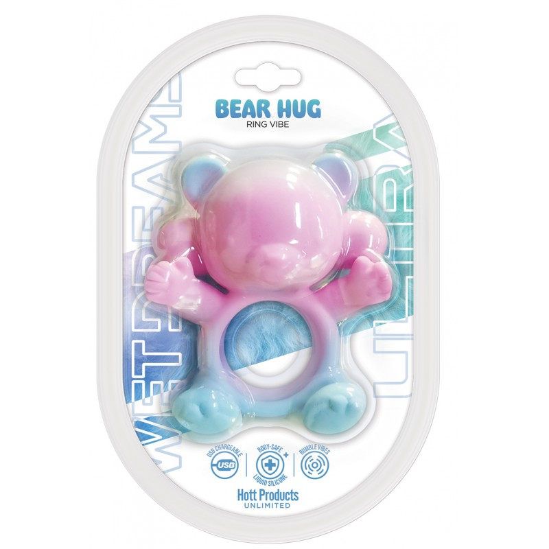 Bear Hug Cock Ring Wet Dreams Ultra 20 Mode USB Silicone