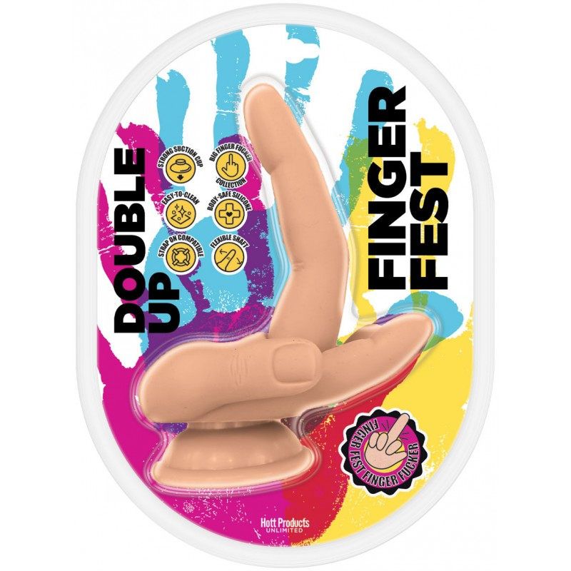 Finger Fest Dildo Double Middle Finger Up