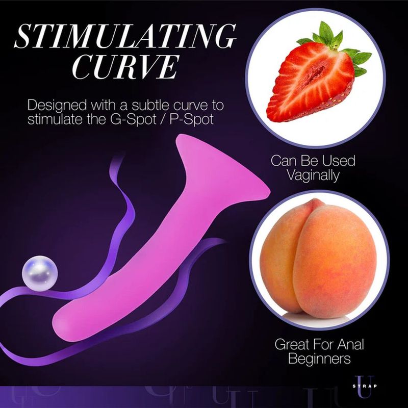 Strap U Silicone Strap-On Dildo Small – Slim, Curved & Harness-Ready