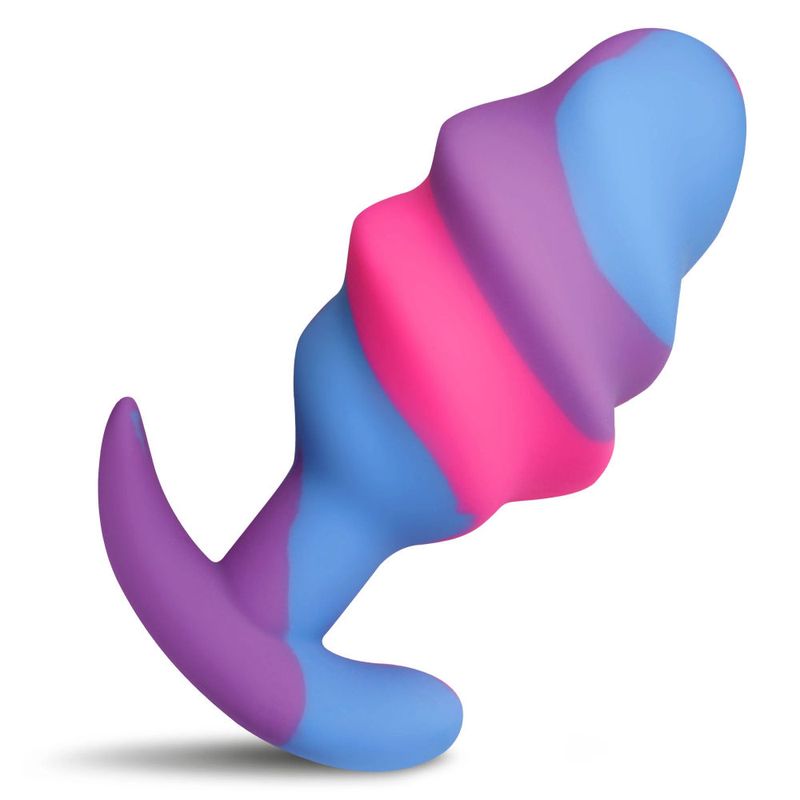 Creature Cocks Unicorn Swirl Silicone Butt Plug Large