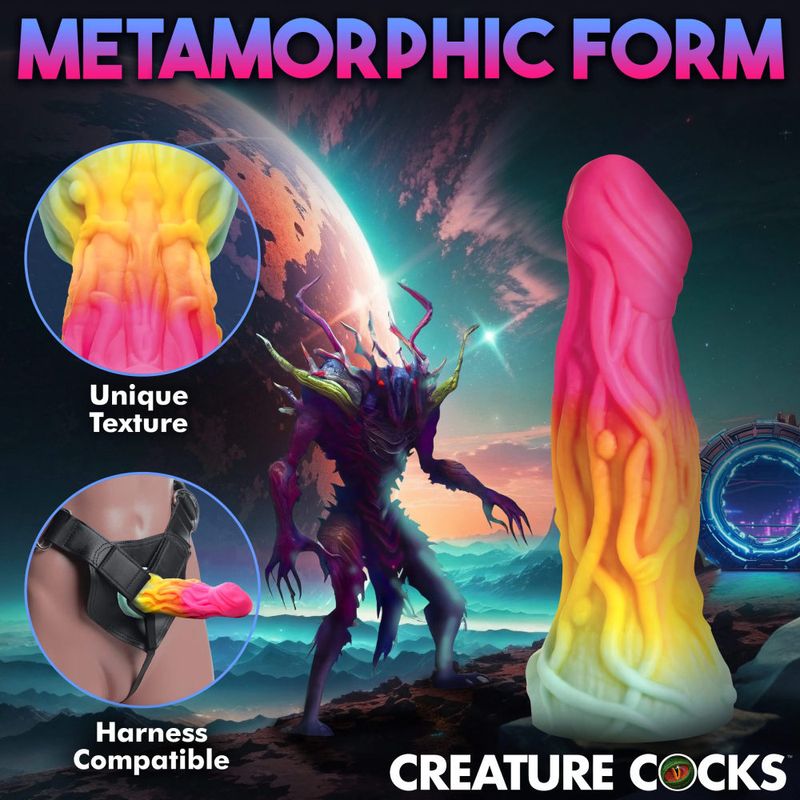 Creature Cocks Shape Shifter Alien Silicone Dildo Rainbow