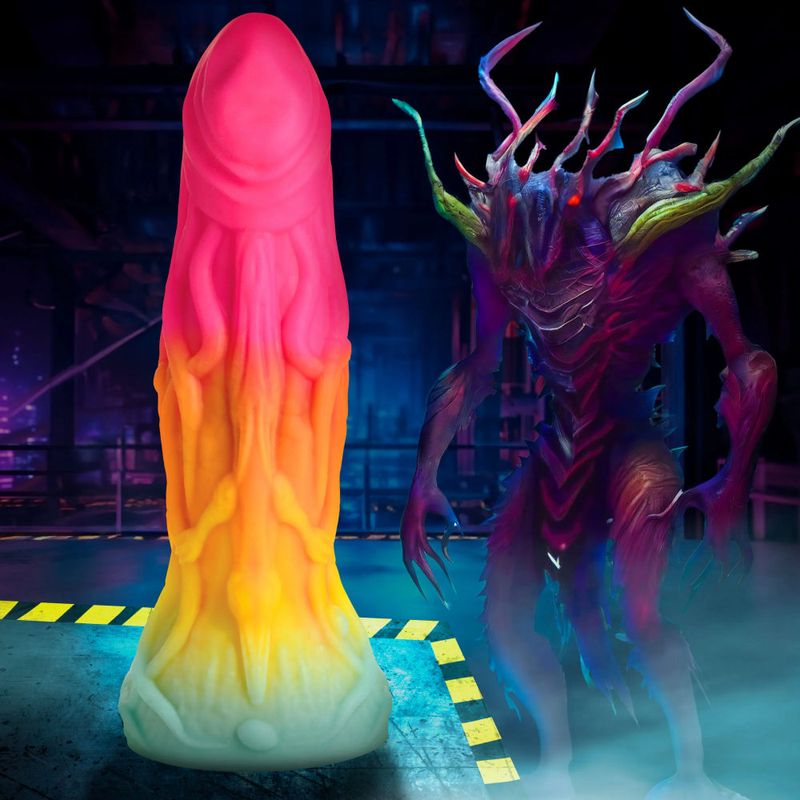 Creature Cocks Shape Shifter Alien Silicone Dildo Rainbow
