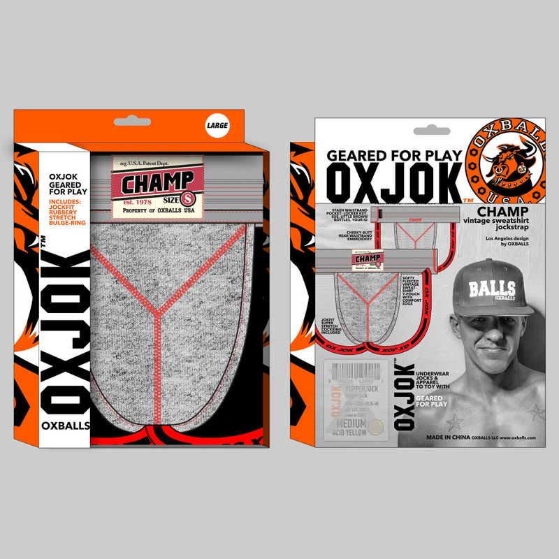 Oxballs Champ Vintage Jock – Plush Fleece, Y-Cut Lift