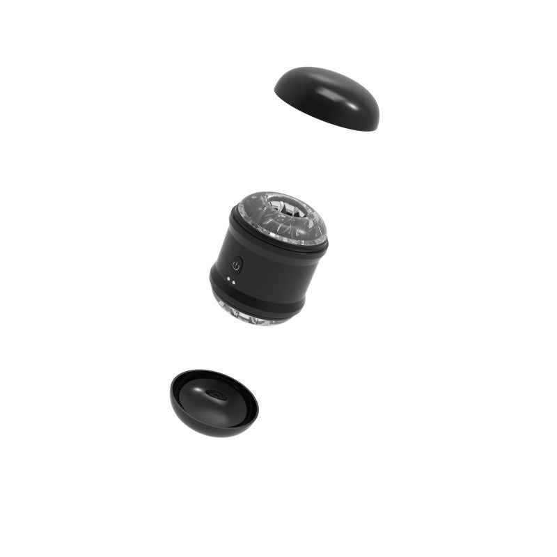 Daytona Onyx vibrating stroker with its two black end caps removed