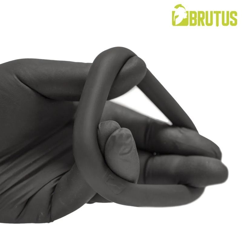Gloved hand demonstrating the flexibility of the Brutus Hypersoft silicone ring