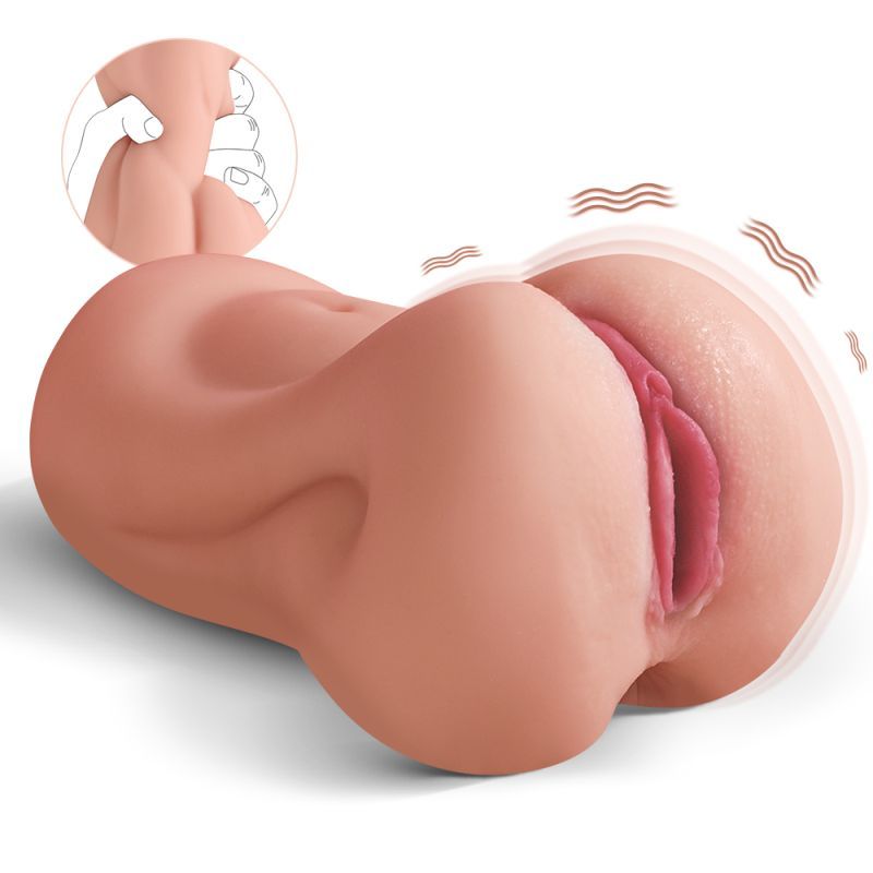 XISE Agatha light-tone vibrating masturbator with realistic opening and flexible body