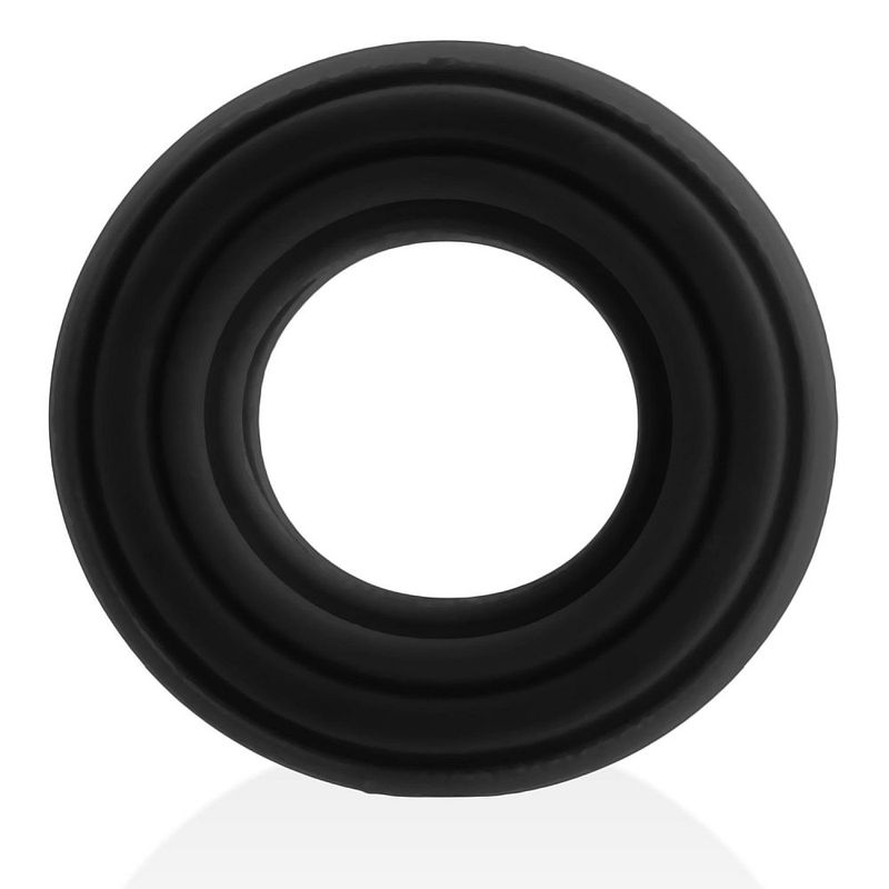 Front view of the Black Roto ring and concentric raised ribs