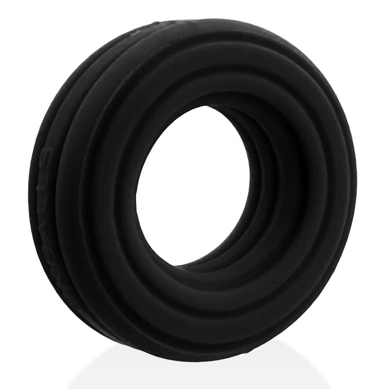 Black Roto ring showing its inner opening and grooved face
