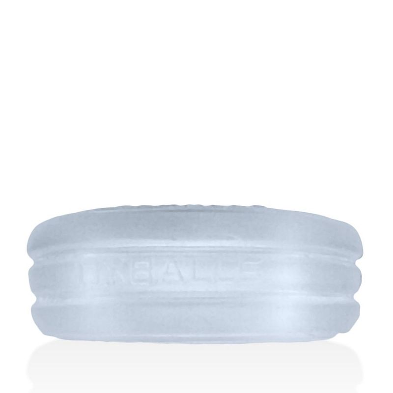 Edge view of the Clear Hunkyjunk Roto cock ring