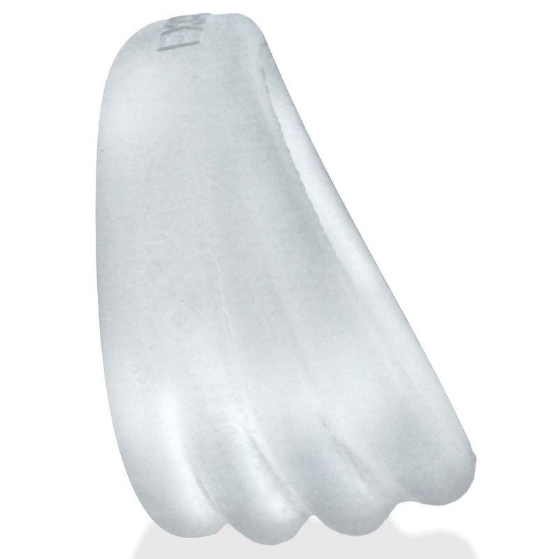 Side view of the Clear Expander ring showing its deeper scoop and raised outer ribs