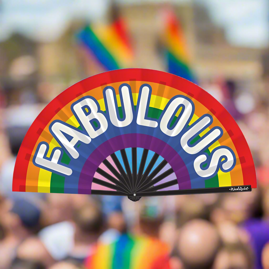 Fabulous Folding Fan Rainbow