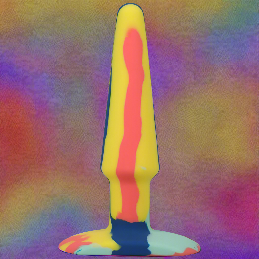 Groovy Silicone Butt Plug 5 inches Mixed Sunrise