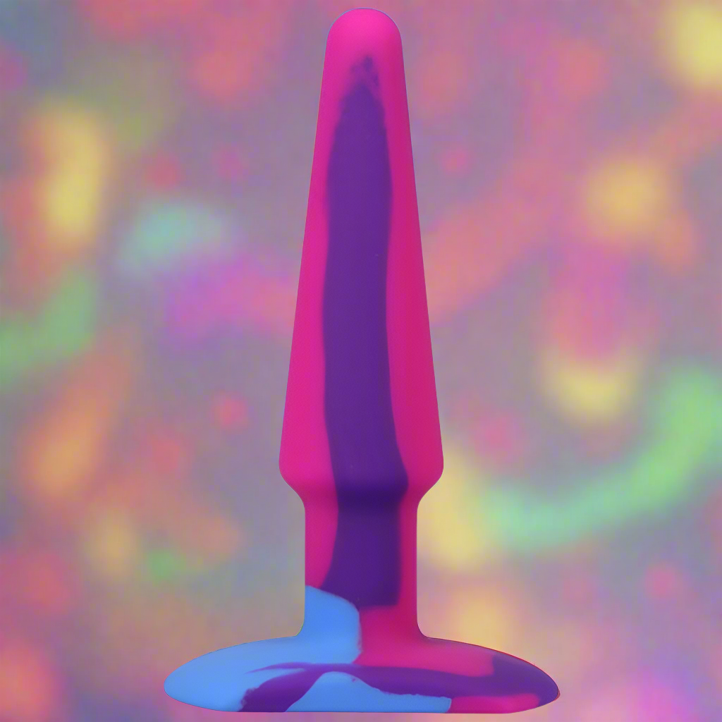 Groovy Silicone Butt Plug 5 inches Mixed Berry