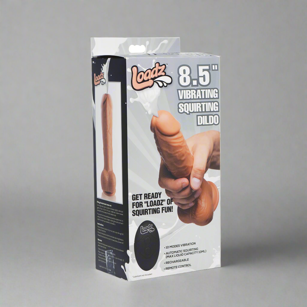 Dual Density Squirting Dildo 8.5 Inches with Remote Skin Tone