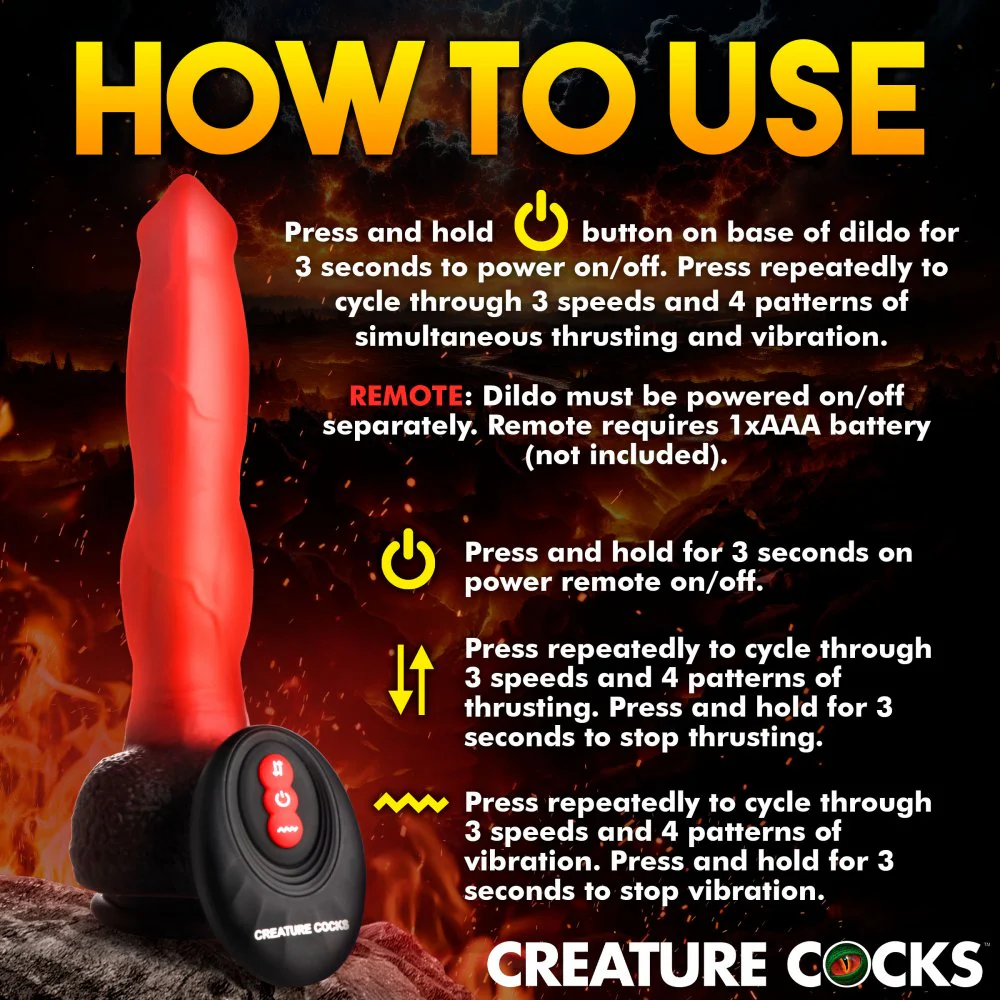 Ramming Hound Thrusting & Vibrating Fantasy Dildo
