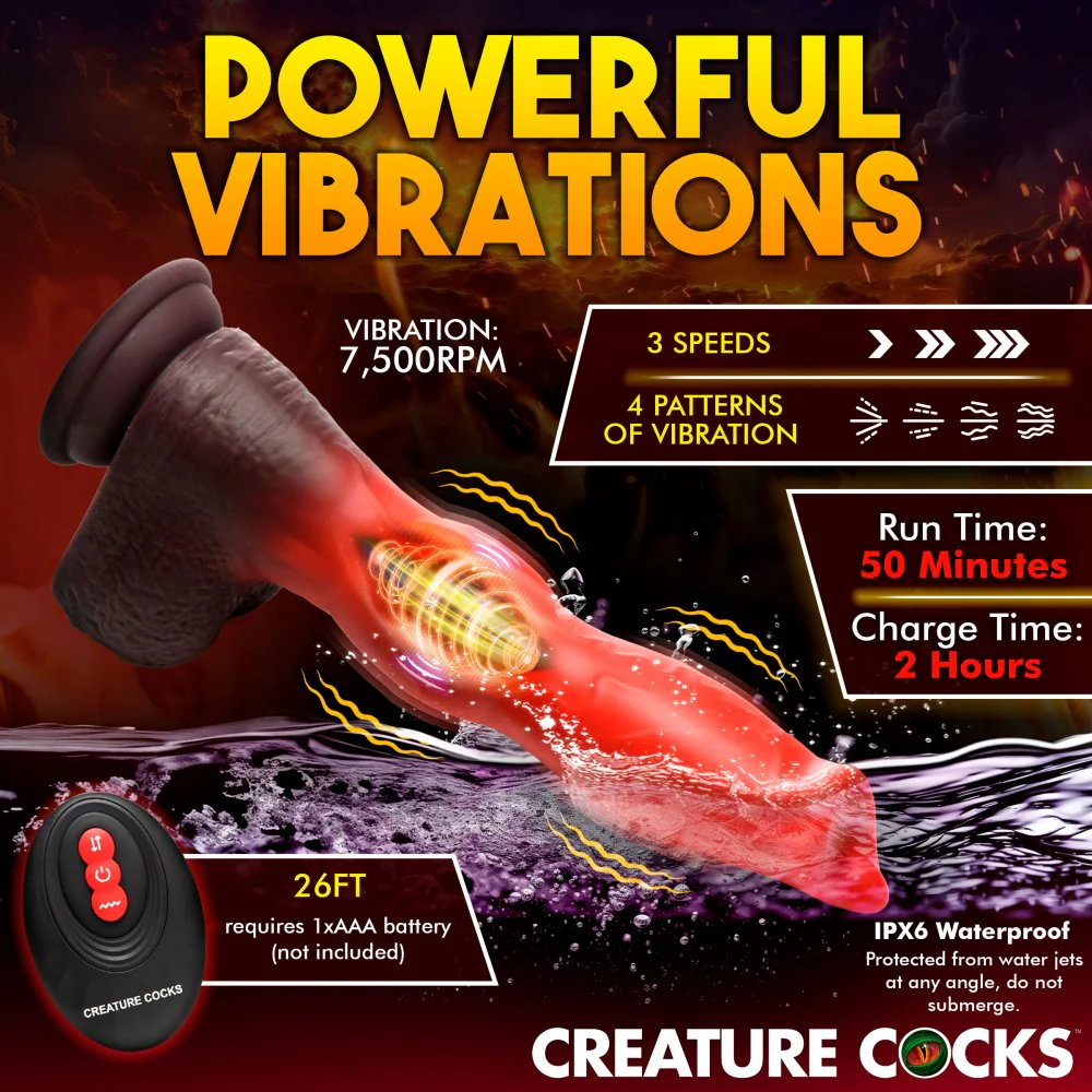 Ramming Hound Thrusting & Vibrating Fantasy Dildo
