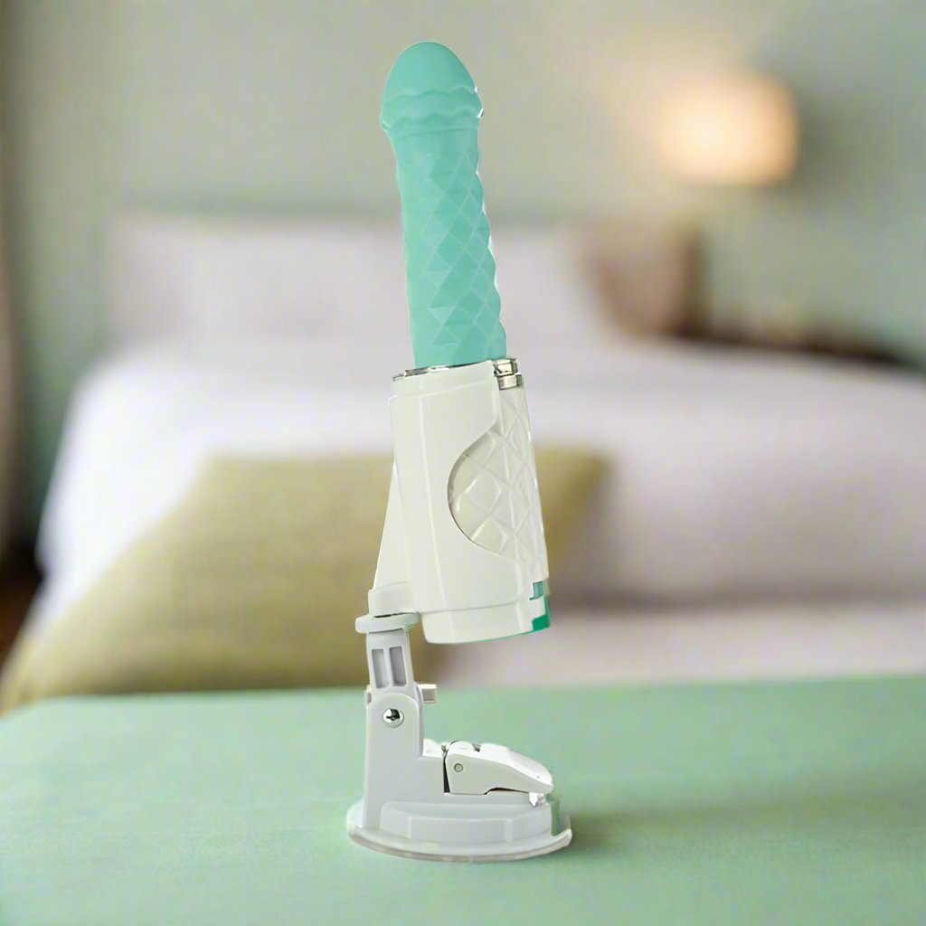 Pillow Talk Feisty Teal Thrusting Vibrator with Swarovski Crystal