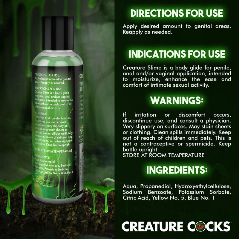 Creature Cocks Green Slime Water-Based Lubricant 118ml