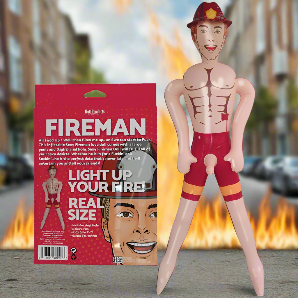 Fireman Inflatable Doll – 168 cm Hero with Built-In Anal Fun