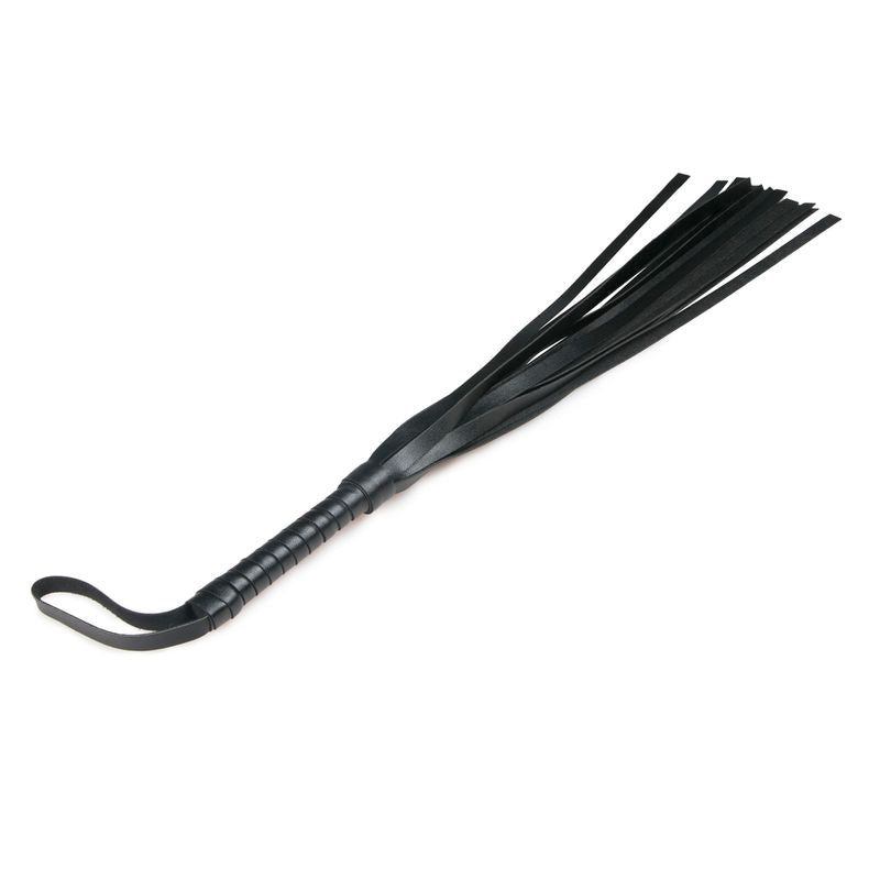 Flogger Whip Leather Black Fetish Collection | The Love Shop