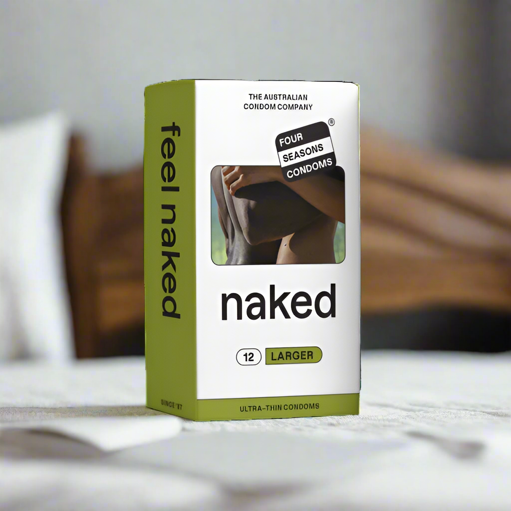Four Seasons Naked Larger Condom 12 Pack – Ultra-Thin, Wider Fit Comfort
