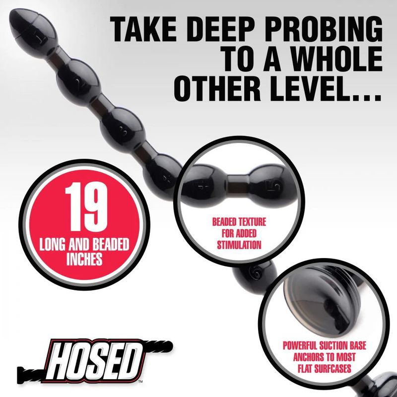 Hosed 19" Beaded Anal Snake – A Daring, Flexible Snake