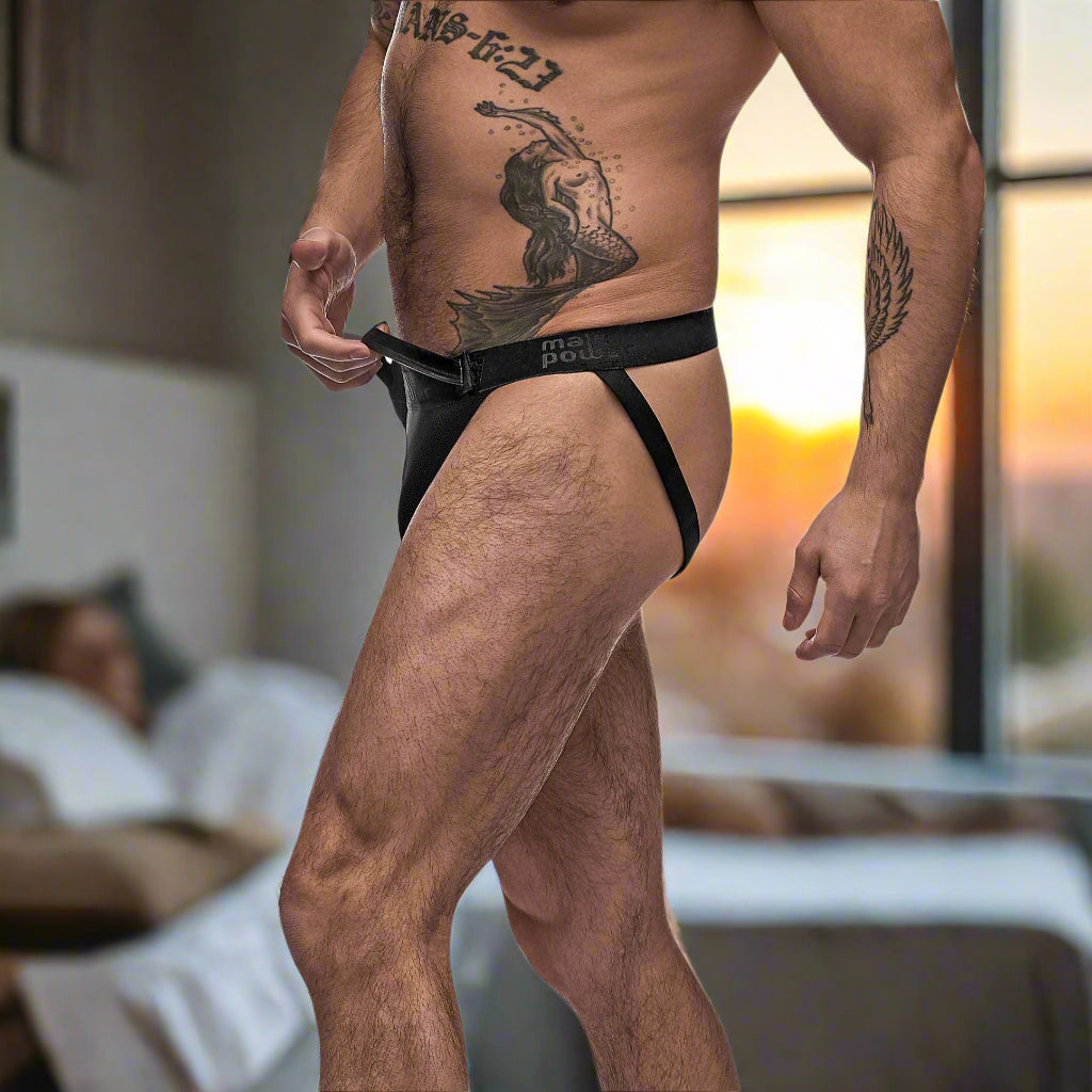 Male Power Grip & Rip Jock – Breakaway Pouch, Instant Reveal