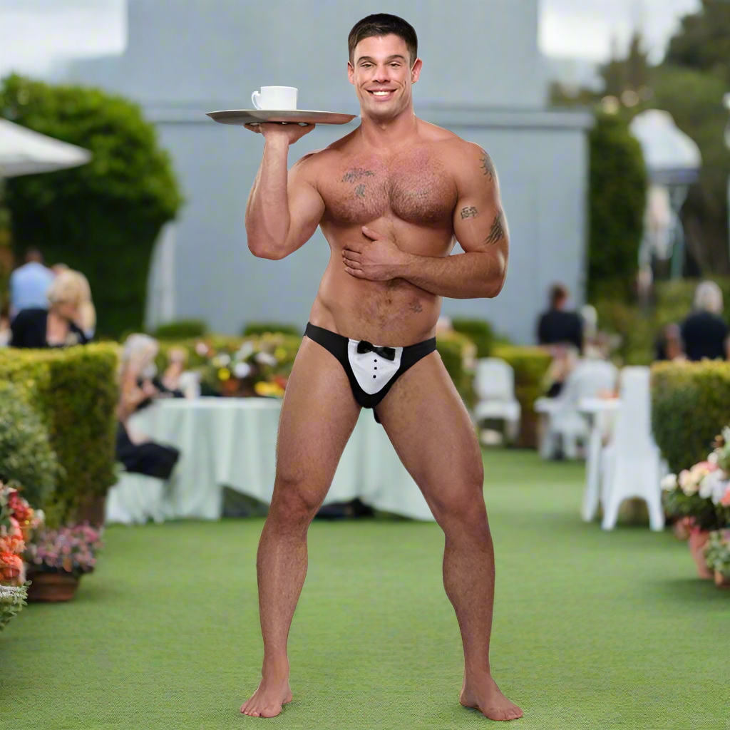 Male Power Maitre D Tux Thong – Dinner Is Served