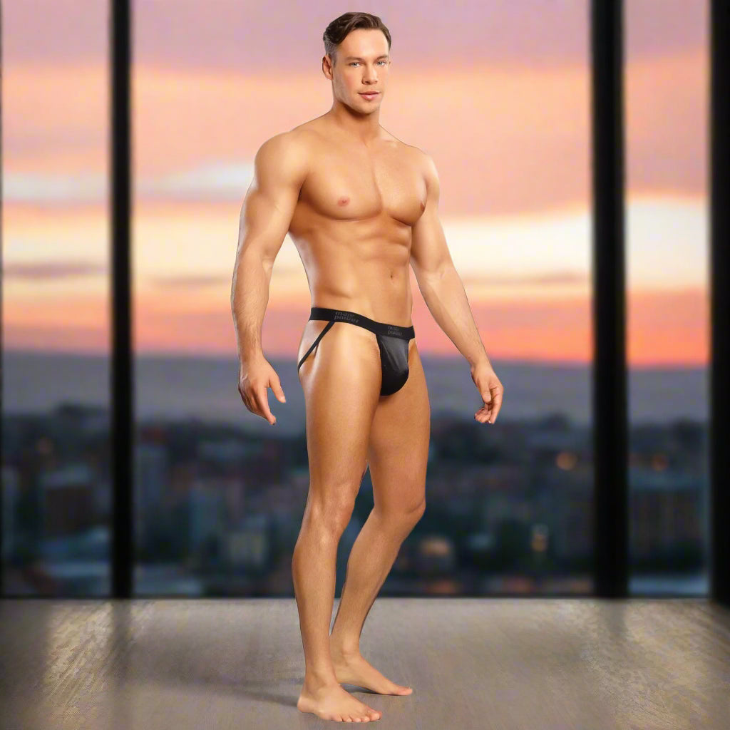 Male Power Satin-Lycra Jock – Shimmer Pouch, Athletic Lift